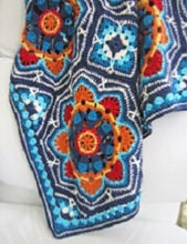 Load image into Gallery viewer, Persian Tiles complete crochet kit, Original blue blanket designed by Janie Crow in wonderful Stylecraft Special DK