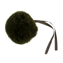 Load image into Gallery viewer, Detachable Faux fur pom pom Khaki green 11 cm