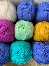 Load image into Gallery viewer, Flights of Fancy Whimsy crochet blanket YARN kit using Stylecraft special DK by Polly Plum