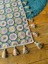 Load image into Gallery viewer, Magic circle crochet blanket yarn kit NEW colourway Skimming Stones colourway inc Pattern designed by Janie Crow