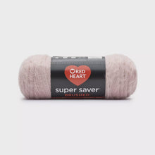 Load image into Gallery viewer, Red heart super saver brushed yarn dusty pink 140g