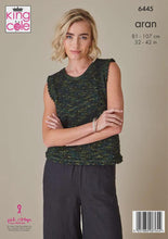Load image into Gallery viewer, Knitted cardigan or top kit, King cole 6445 including Firefly aran yarn size 34- 38