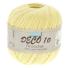Load image into Gallery viewer, 100% Mercerised cotton 100g 530 metres Pale yellow for crochet knitting etc