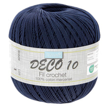 Load image into Gallery viewer, 100% Mercerised cotton 100g 530 metres Navy blue for crochet knitting etc