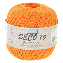 Load image into Gallery viewer, 100% Mercerised cotton 100g 530 metres Orange for crochet knitting etc
