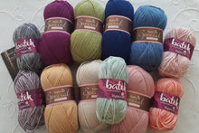 Load image into Gallery viewer, Fruit garden crochet blanket yarn kit Parchment or Caramel in alternative Stylecraft Special DK Jane Crowfoot