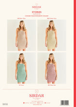 Load image into Gallery viewer, Sirdar festival Stories knitted stripy dress pattern 10544 size 32-54"