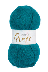 Stylecraft Grace,  Aran weight mohair yarn.