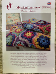 Mystical Lantern’s crochet blanket pattern by Janie Crow