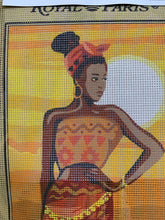 Load image into Gallery viewer, African lady tapestry printed tapestry canvas La Beaute Africaine by coats 49 x 19cm
