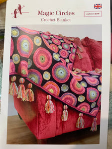 Magic circles crochet blanket /throw pattern by Janie crow