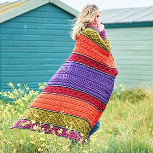 Stylecraft yarn kit cablemagoria knit along Monarch blanket/throw by Stuart Hillard KAL