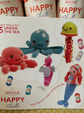 Load image into Gallery viewer, Sirdar happy Chenille crochet amigurumi kit book 1 under the sea inc yarn for Mollie mermaid
