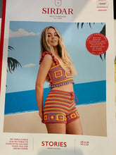 Load image into Gallery viewer, Sirdar capsule beach Stories crochet pattern top and shorts pattern 10687  size 6-28

