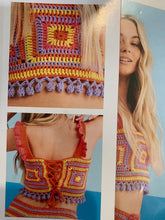 Load image into Gallery viewer, Sirdar capsule beach Stories crochet pattern top and shorts pattern 10687  size 6-28
