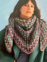 Load image into Gallery viewer, Sirdar kit Knitting  pattern 10711 scarf/shawl inc chunky Jewelspun yarn 2 x 200g 202 Tide pool topaz. Easy knit
