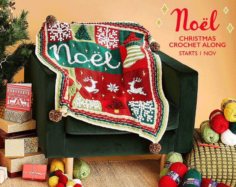 Sirdar Nordic Noel Christmas crochet cal yarn bundle Hayfield