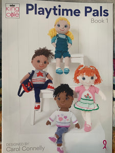 Playtime Pals knitting pattern book 1 dolls