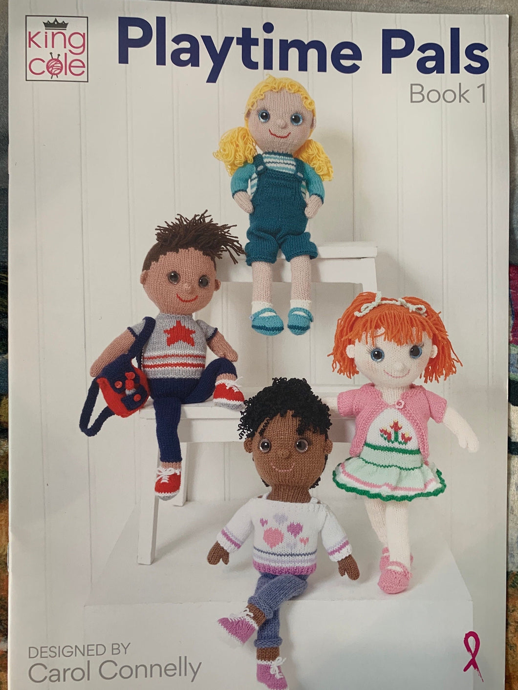 Playtime Pals knitting pattern book 1 dolls