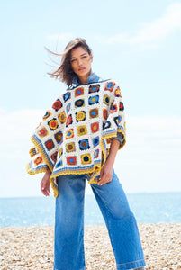 Stylecraft make along Crochet poncho yarn kit festival or niamh colourway