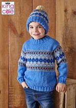 Load image into Gallery viewer, King Cole Fair isle knitting pattern 5869 children size 22-28
