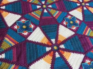 Royal Garden crochet blanket pattern by Janie Crow Hard copy