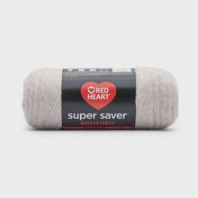 Load image into Gallery viewer, Red heart super saver brushed yarn light grey 140g
