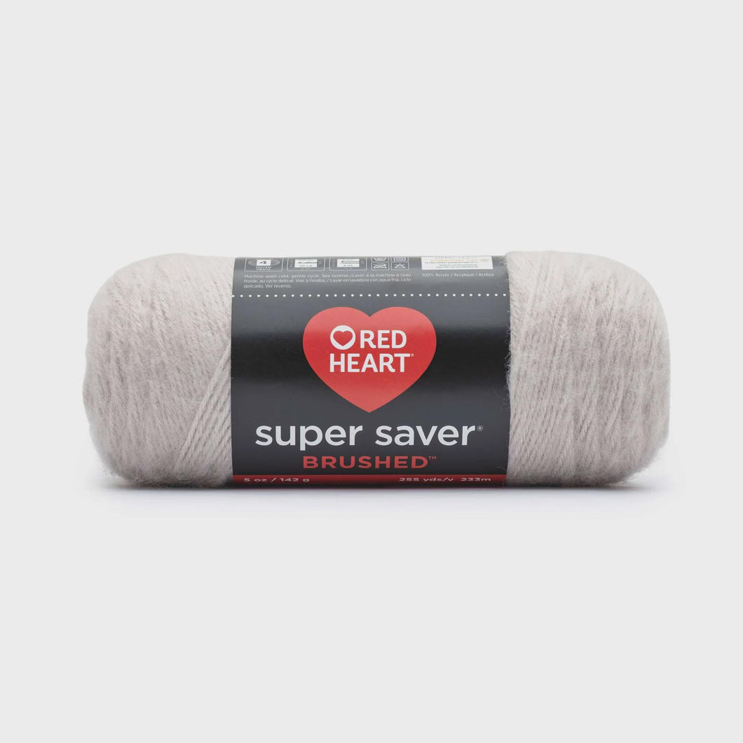 Red heart super saver brushed yarn light grey 140g