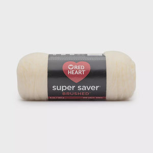 Red heart super saver brushed yarn cream 140g
