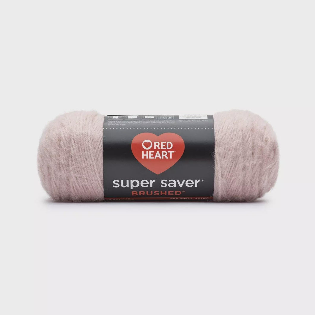 Red heart super saver brushed yarn dusty pink 140g