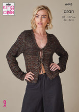 Load image into Gallery viewer, Knitted cardigan or top kit,  King cole 6445 including Firefly aran yarn size 34- 38

