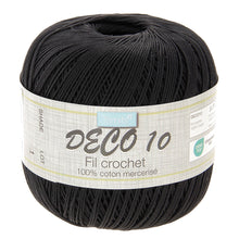 Load image into Gallery viewer, 100% Mercerised cotton 100g 530 metres Black for crochet knitting etc
