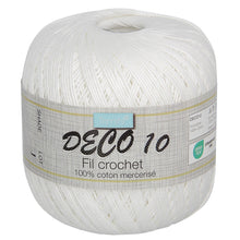 Load image into Gallery viewer, 100% Mercerised cotton 100g 530 metres White for crochet knitting etc

