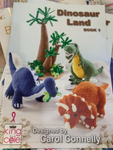 Load image into Gallery viewer, Dinosaur Land knitting pattern book 1 King Cole
