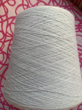 Load image into Gallery viewer, large cone of acrylic yarn for knitting machines pale silver grey 1300g

