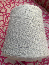 Load image into Gallery viewer, large cone of acrylic yarn for knitting machines pale silver grey 1300g
