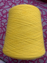 Load image into Gallery viewer, large cone of acrylic yarn for knitting machines bright yellow 1300g
