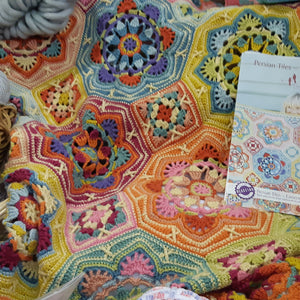 Persian Tiles Eastern Jewels crochet blanket kit Lucia Dunn for stylecraft