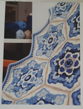 Load image into Gallery viewer, Delft Crochet Blanket Pattern inc Stylecraft Special DK Yarn Alternative blues

