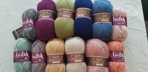 Fruit garden crochet blanket yarn kit Parchment or Caramel in alternative Stylecraft Special DK Jane Crowfoot