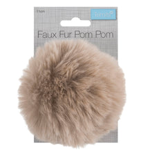 Load image into Gallery viewer, Detachable Faux fur pom pom Natural
