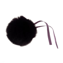 Load image into Gallery viewer, Detachable Faux fur pom pom dark purple
