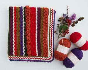 Sirdar winter berries crochet along blanket kit made with soft twist dk yarn