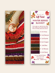 Sirdar winter berries crochet along blanket kit made with soft twist dk yarn