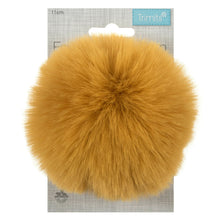 Load image into Gallery viewer, Detachable Faux fur pom pom mustard
