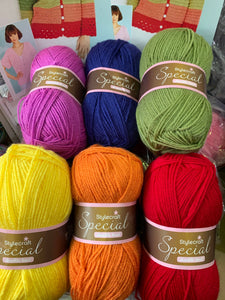 Crochet cardigan kit pattern 9917 inc Stylecraft special dk yarn Rainbow brights size 32-42