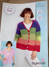 Load image into Gallery viewer, Crochet cardigan kit pattern 9917 inc Stylecraft special dk yarn Rainbow brights size 32-42
