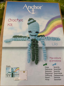Anchor Octopus complete crochet kit, blues . Lilo.