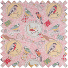 Load image into Gallery viewer, Large sewing box bird on a bobbin design by hobby gift.
