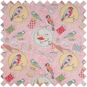 Large sewing box bird on a bobbin design by hobby gift.